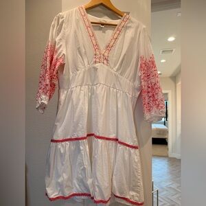Versona White and Pink Casual Dress